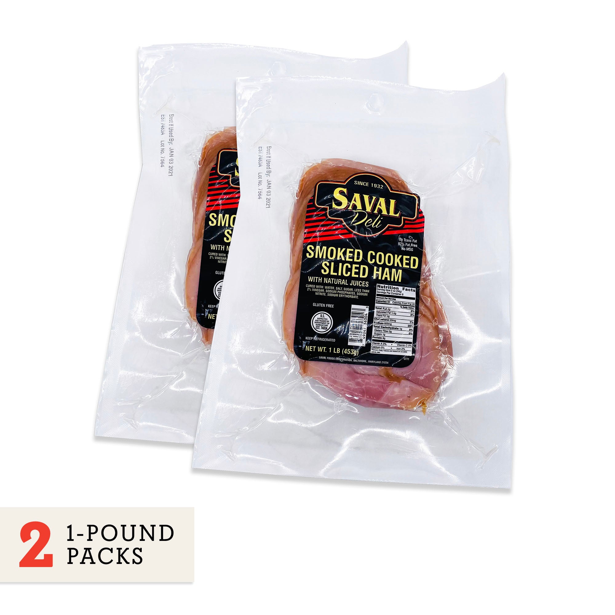 Sliced Smoked Ham Saval Deli Deli Products, Delivered
